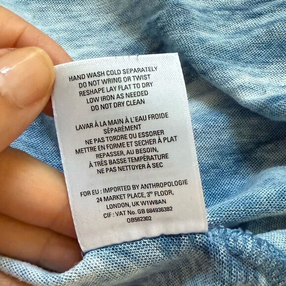 Anthropologie Meadow Rue Linen Fields Swing Top S NWOT - Picture 11 of 11